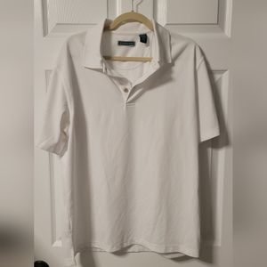 Men's Cubavera textured polo size Large white
